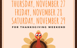 Library closed 11/27 11/28 11/29